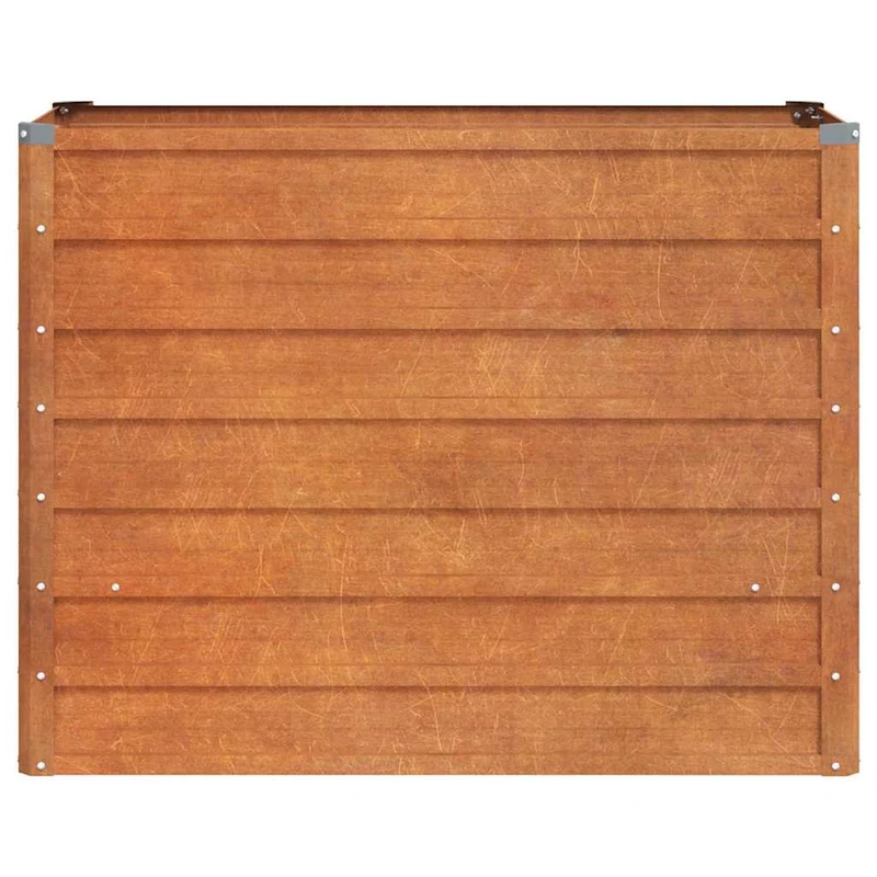 Arriate Oxidado De Acero Corten 100x40x77 Cm