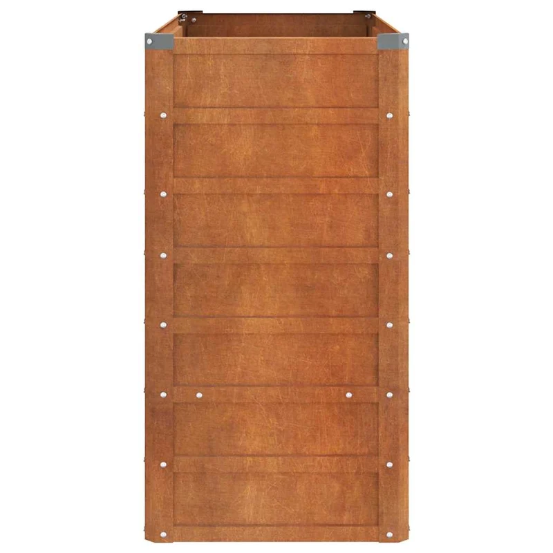 Arriate Oxidado De Acero Corten 100x40x77 Cm