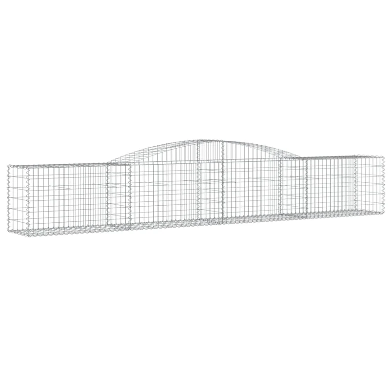 Cestas De Gaviones 6 Uds Forma De Arco Hierro 400x50x60/80 Cm