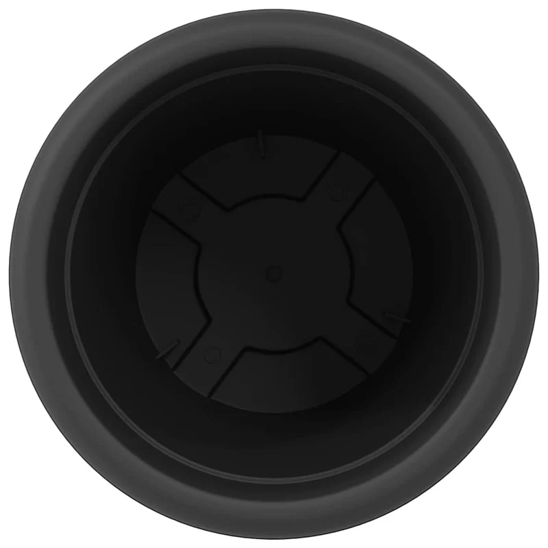 Maceta Redonda Para Flores 24 Uds. Negro Ø 34 X 28 Cm Plástico