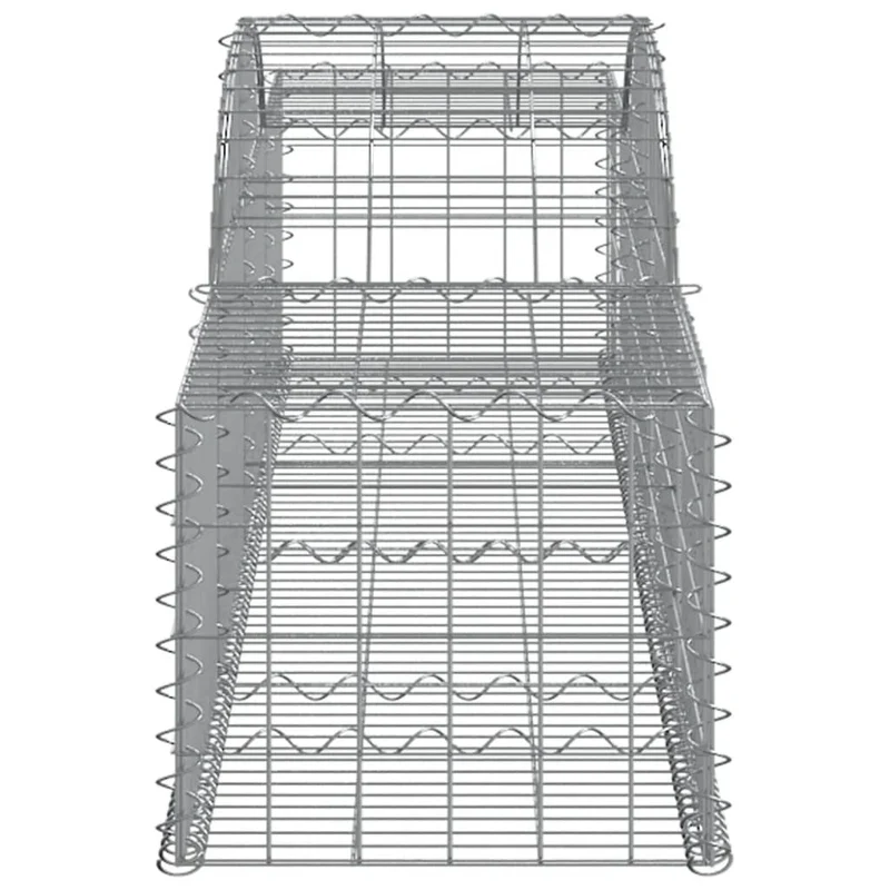 Cestas De Gaviones 8 Uds Forma De Arco Hierro 300x50x40/60 Cm