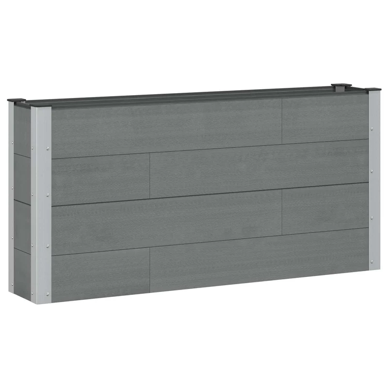 Arriate Elevado Gris 150 X 30 X 72 Cm Wpc Y Aluminio