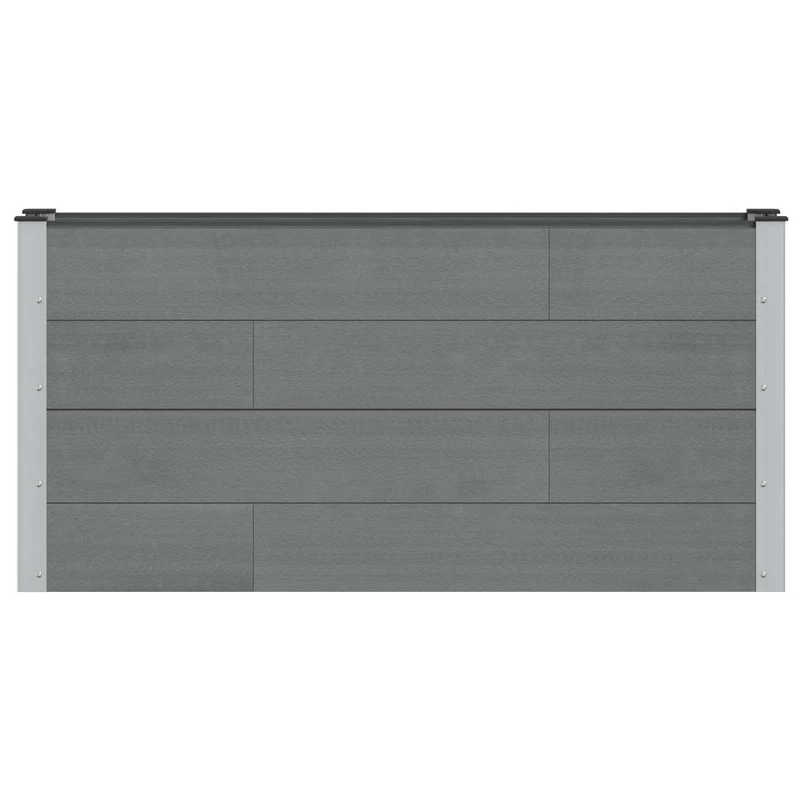 Arriate Elevado Gris 150 X 30 X 72 Cm Wpc Y Aluminio