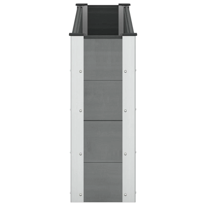 Arriate Elevado Gris 150 X 30 X 72 Cm Wpc Y Aluminio