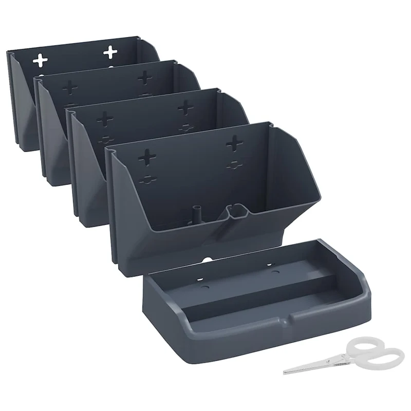 Set De Plantas Jardín Vertical 4 Uds Polipropileno Antracita