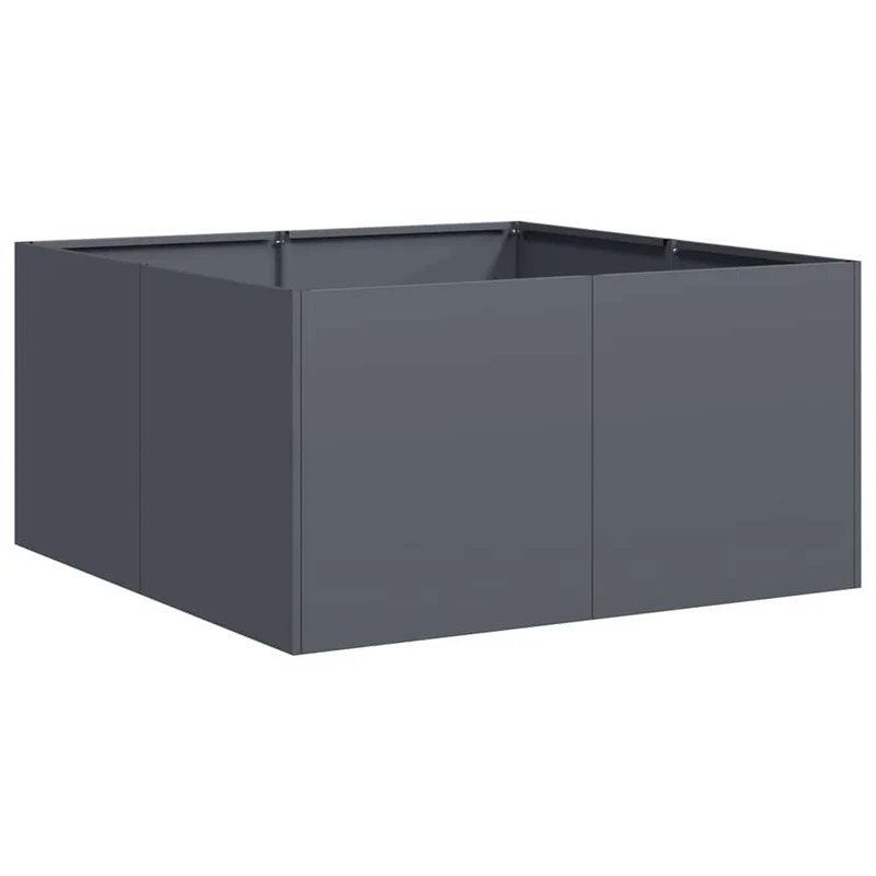 Jardinera De Acero Laminado En Frío Antracita 80x80x40 Cm