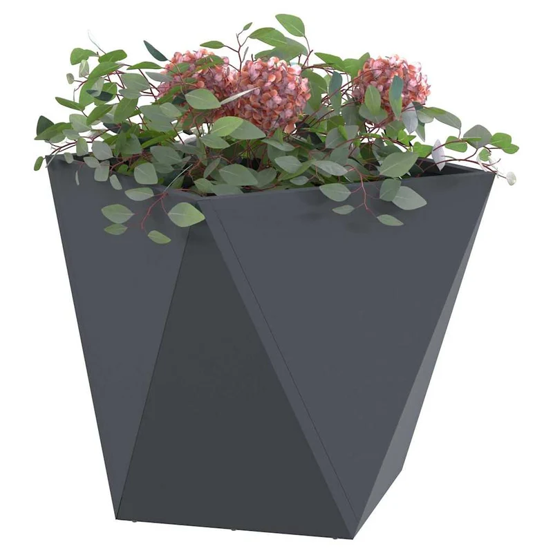 Jardinera Antracita 40 X 40 X 40 Cm Acero
