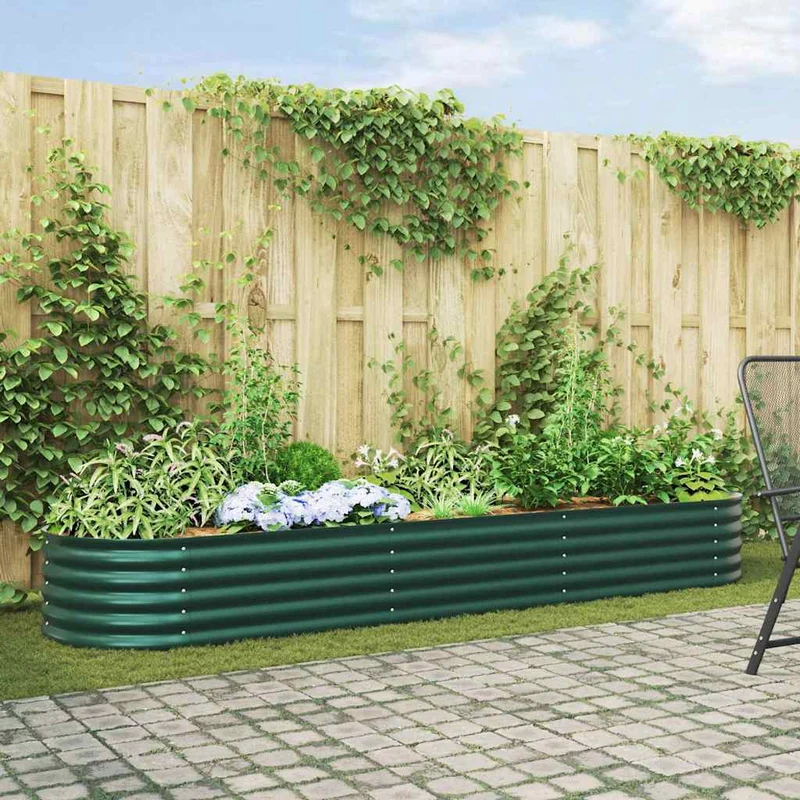 Cama Elevada Verde 320 X 80 X 44 Cm Acero