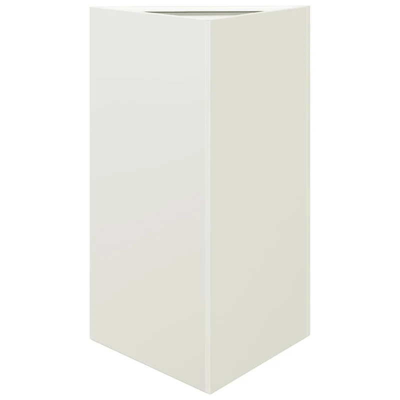 Jardineras Triangulares 2 Uds Acero Blanco 50x43x75 Cm