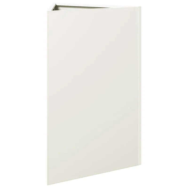 Jardineras Triangulares 2 Uds Acero Blanco 50x43x75 Cm
