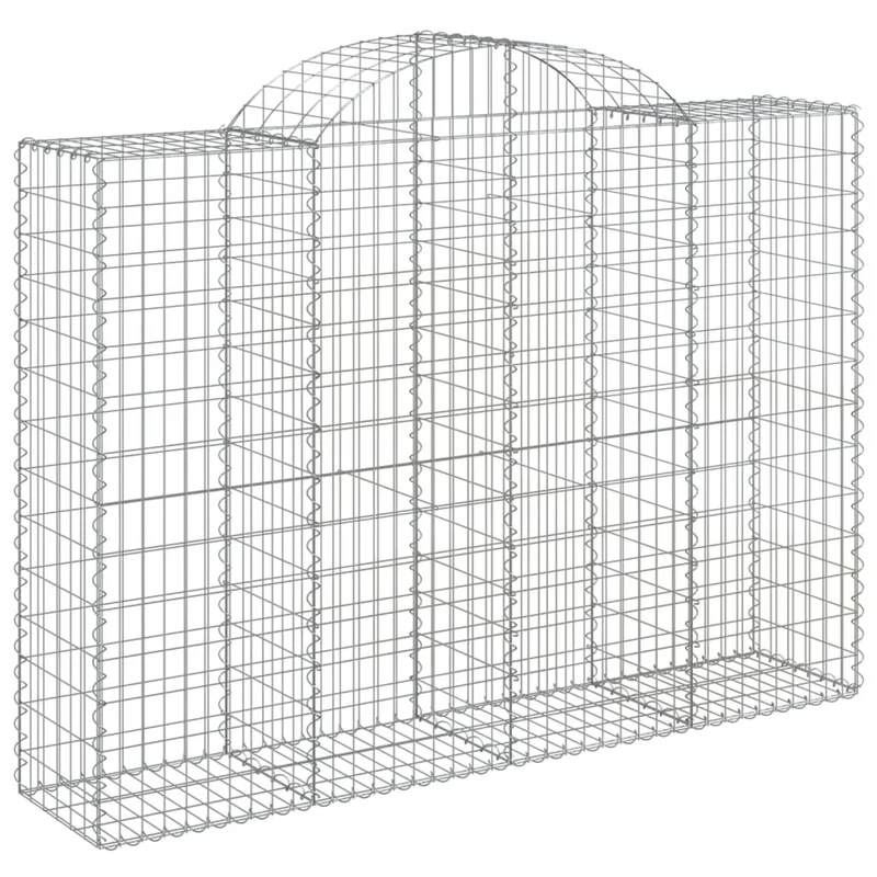 Cestas Gaviones 12 Uds Forma De Arco Hierro 200x50x140/160 Cm
