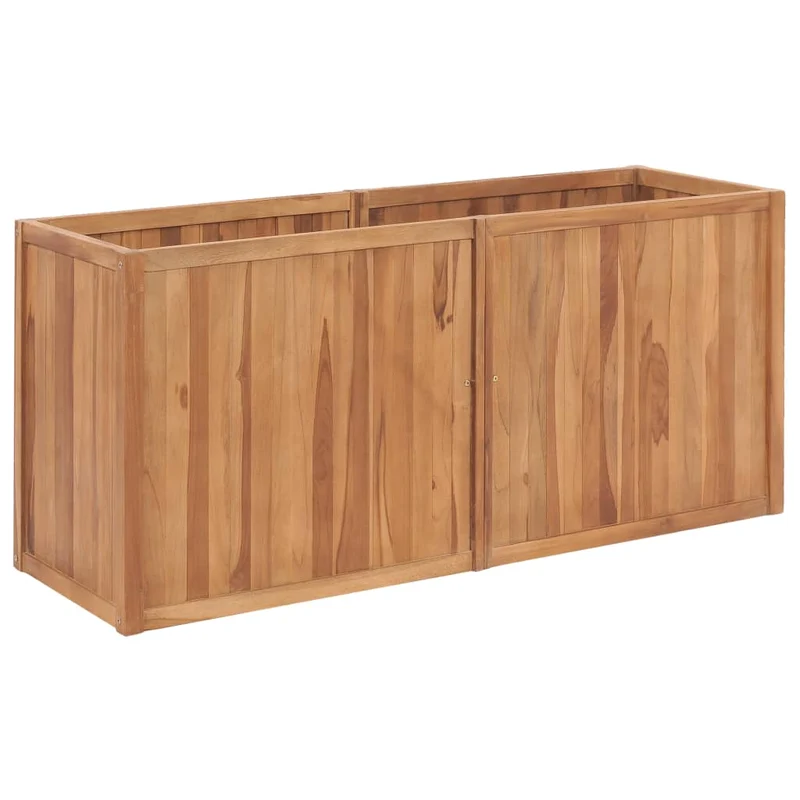 Arriate De Madera Maciza De Teca 150x50x70 Cm