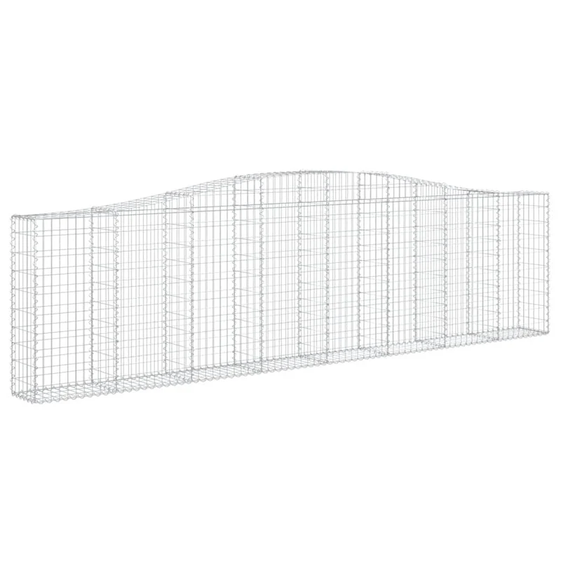 Cestas De Gaviones 6 Uds Forma De Arco Hierro 400x30x100/120 Cm