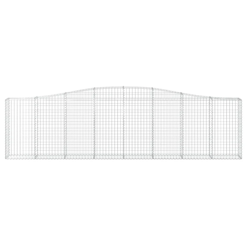 Cestas De Gaviones 6 Uds Forma De Arco Hierro 400x30x100/120 Cm