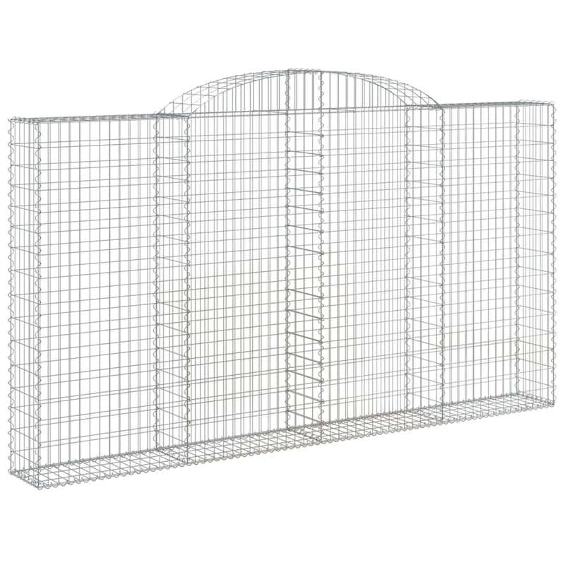 Cestas De Gaviones 3 Uds Forma De Arco Hierro 300x30x160/180 Cm