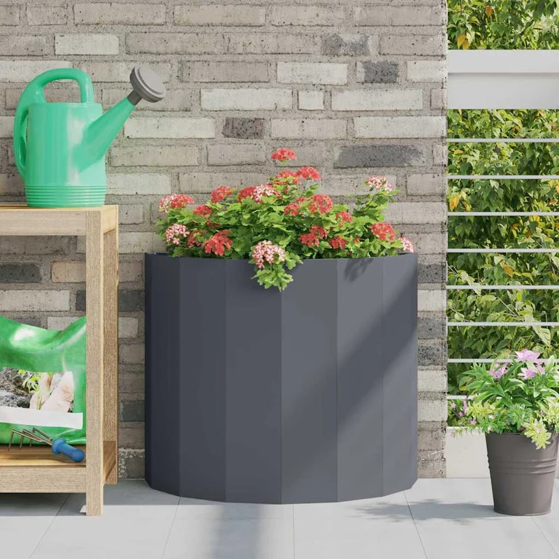Jardinera Antracita 60 X 30 X 50 Cm Acero