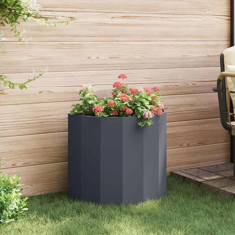 Jardinera Antracita 60 X 30 X 50 Cm Acero