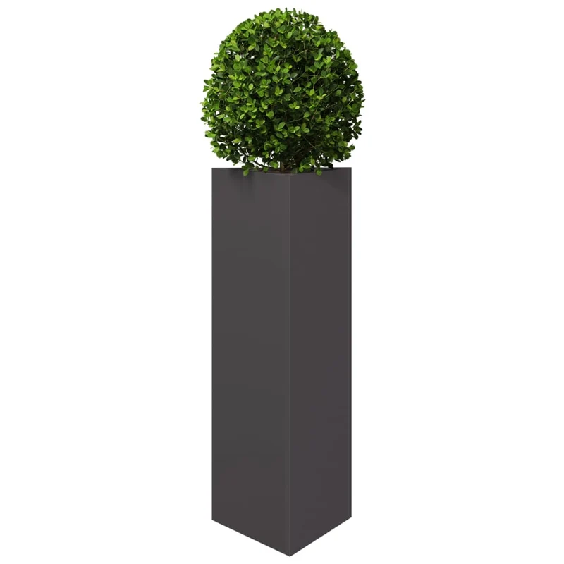 Jardinera Triangular Acero Negro 30x26x75 Cm