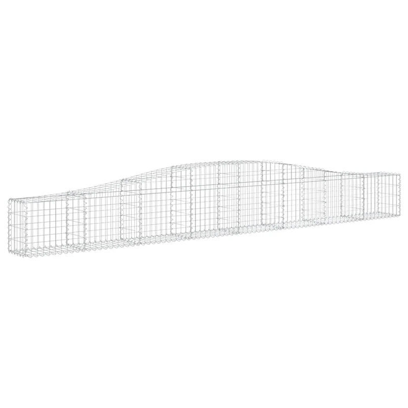 Cestas De Gaviones 10 Uds Forma De Arco Hierro 400x30x40/60 Cm