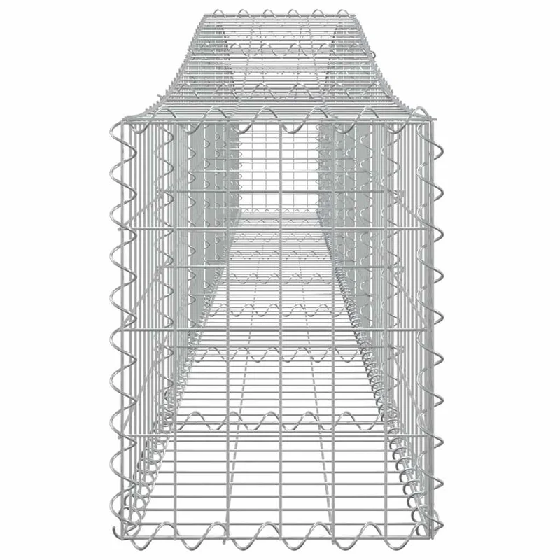 Cestas De Gaviones 10 Uds Forma De Arco Hierro 400x30x40/60 Cm