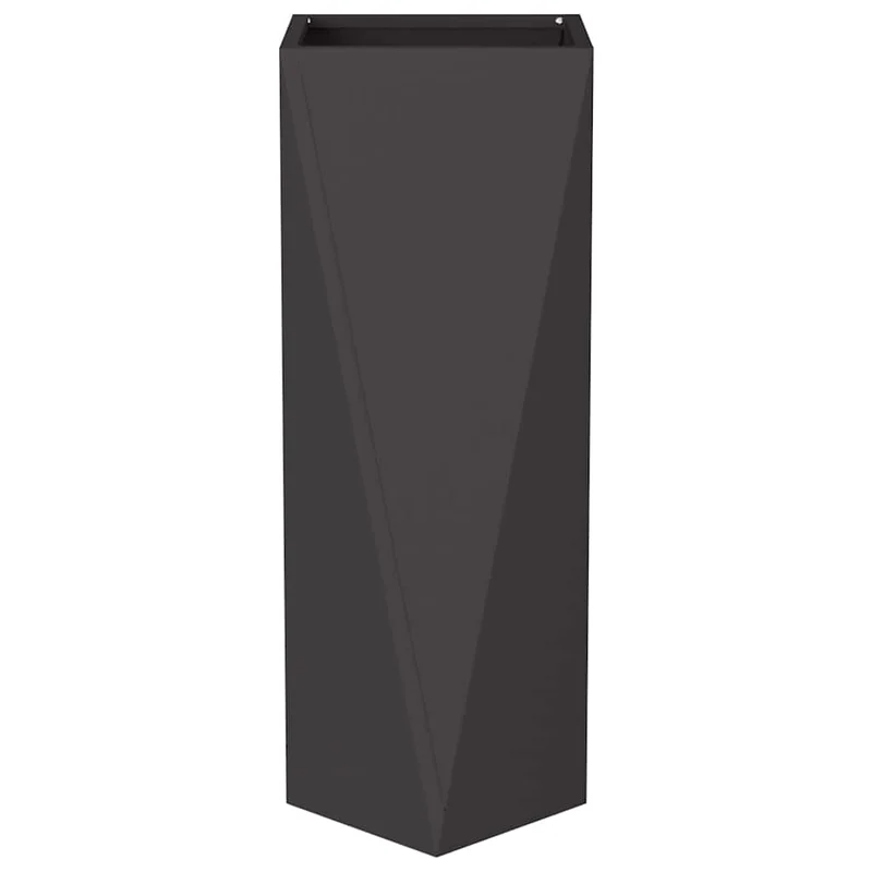 Jardinera 2 Uds. Negro 30 X 30 X 75 Cm Acero