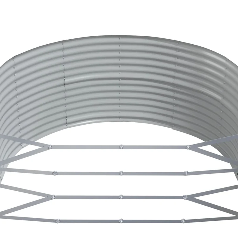 Jardinera Arriate Acero Galvanizado Gris 291x140x68 Cm