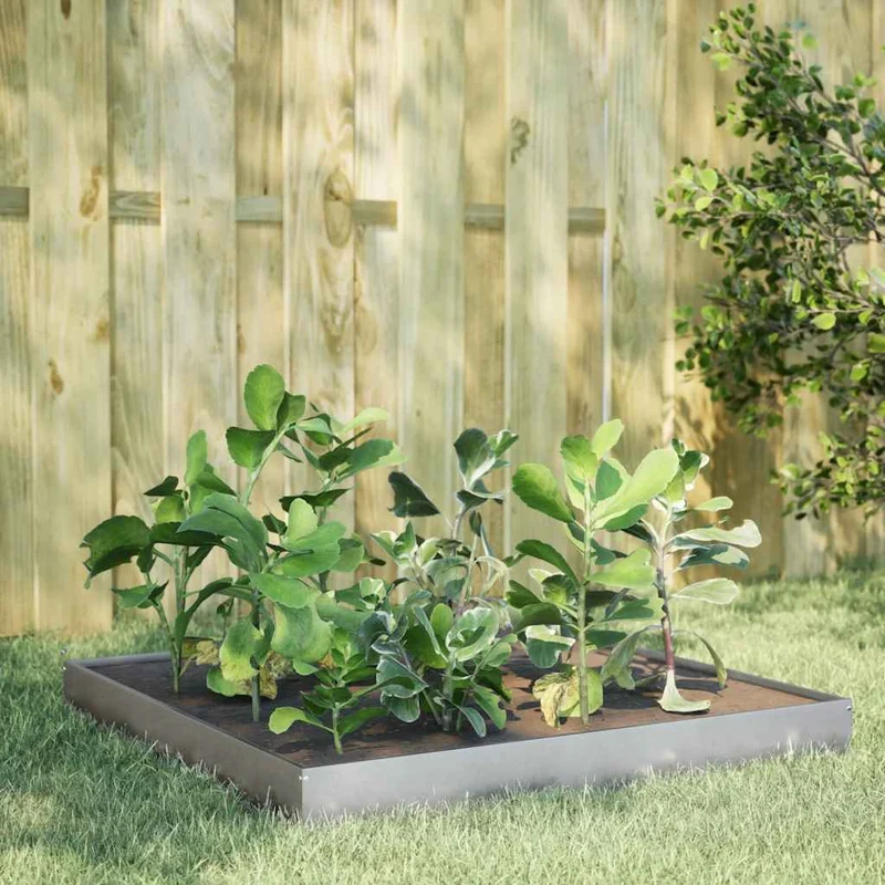 Jardinera De Acero Galvanizado 100x100x18,5 Cm