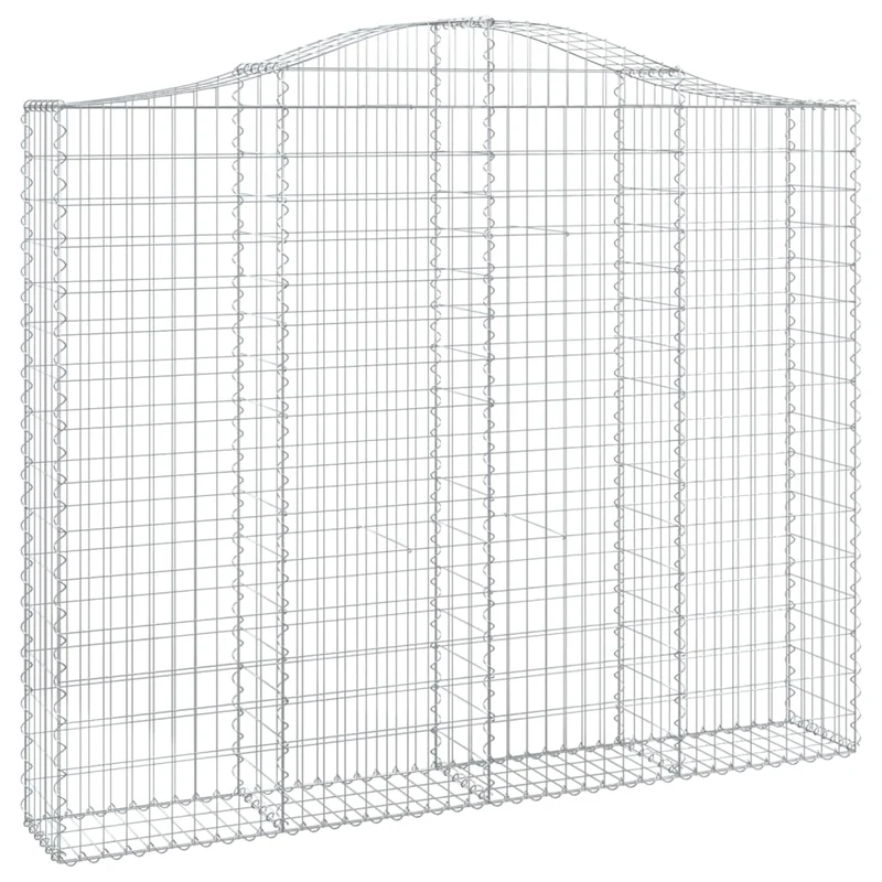 Cestas Gaviones 5 Uds Forma De Arco Hierro 200x30x160/180 Cm