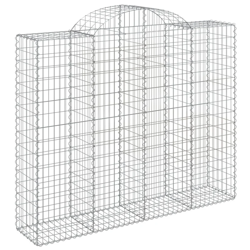 Cestas De Gaviones 6 Uds Forma De Arco Hierro 200x50x160/180 Cm
