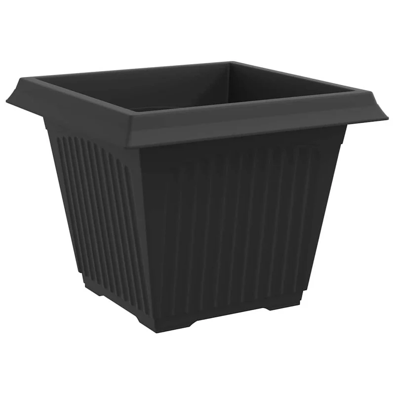 Macetas 24 Uds. Negro Plástico
