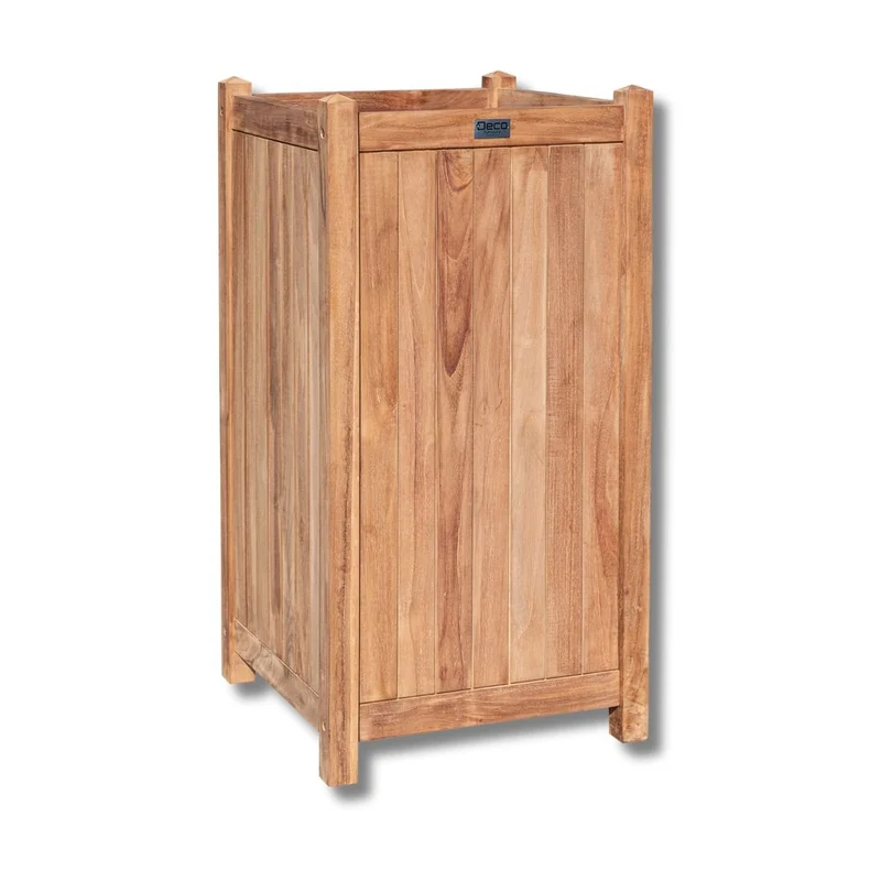 Jardinière en bois haute avec pieds 45 x 45 x 90 cm
