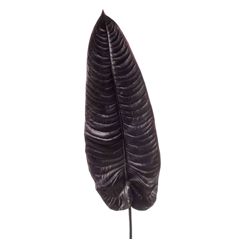 HOJA DE ELEFANTE BERENJENA en color berenjena. Altura total 105 cm. (Diseña tu Jardín)
