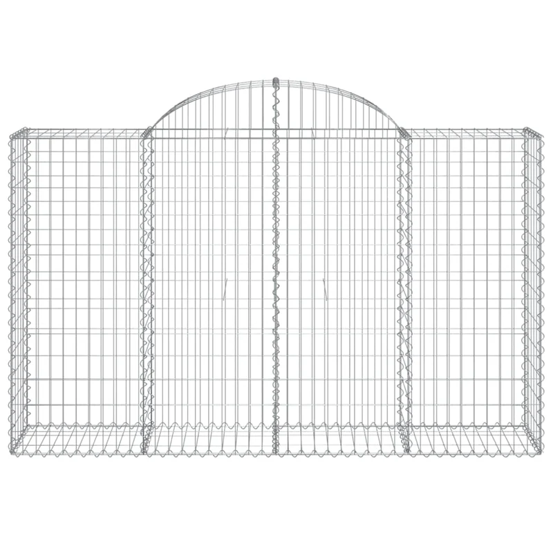 Cestas Gaviones 30 Uds Forma De Arco Hierro 200x50x120/140 Cm