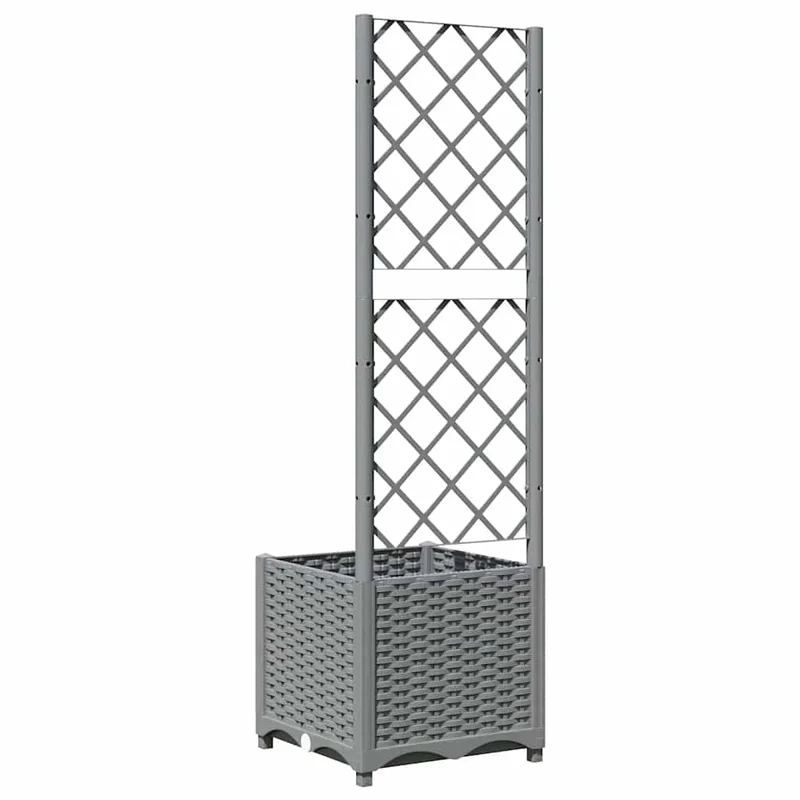 Macetero De Jardín Gris Claro 40 X 40 X 136 Cm