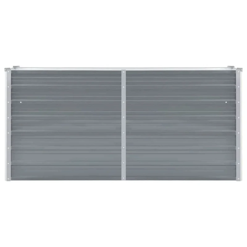 Arriate Elevado De Jardín Acero Galvanizado Gris 160x40x77 Cm