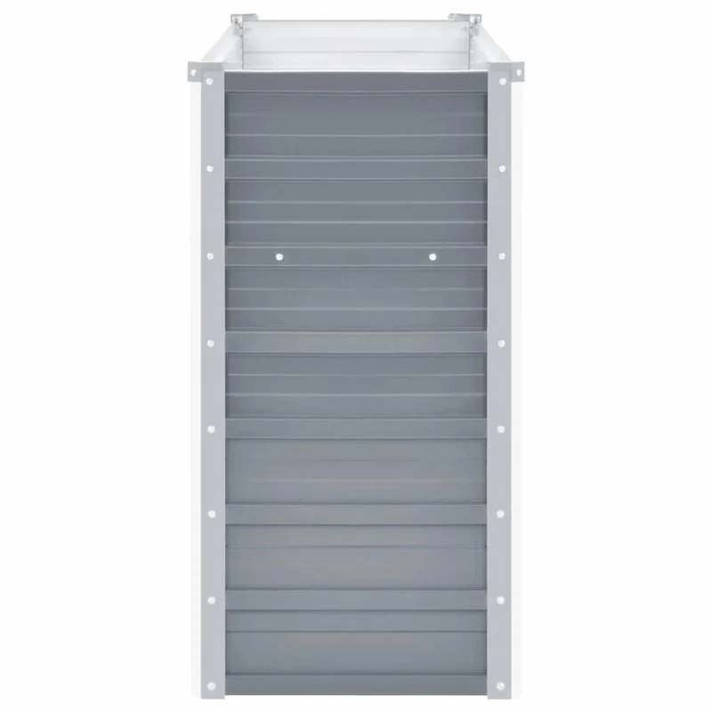 Arriate Elevado De Jardín Acero Galvanizado Gris 160x40x77 Cm