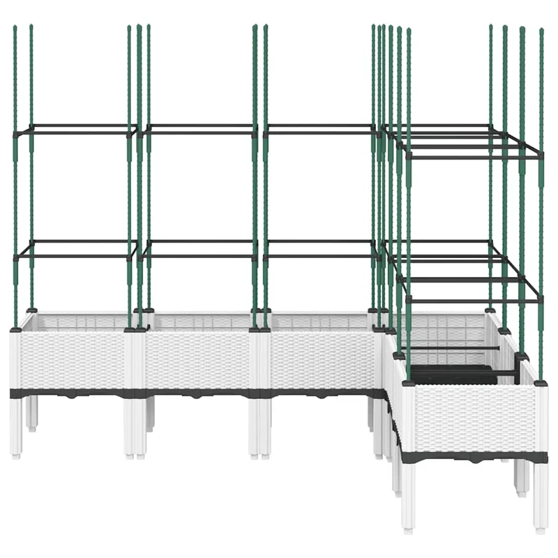 Jardinera Con Enrejado Pp Blanco 160x120x142,5 Cm