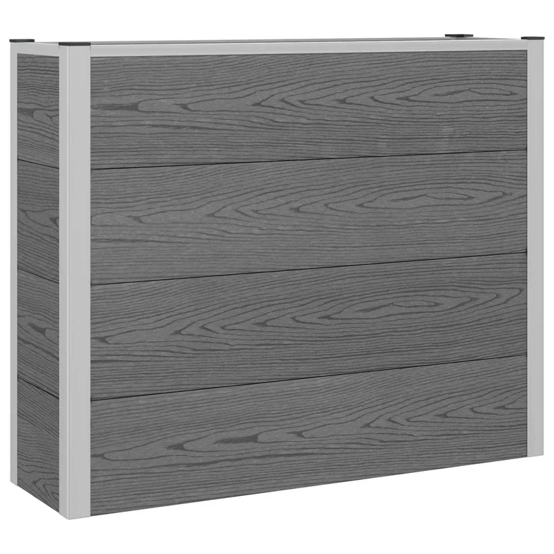 Arriate Elevado Gris 100 X 30 X 82 Cm Wpc Y Aluminio
