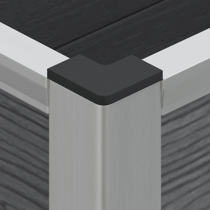 Arriate Elevado Gris 100 X 30 X 82 Cm Wpc Y Aluminio