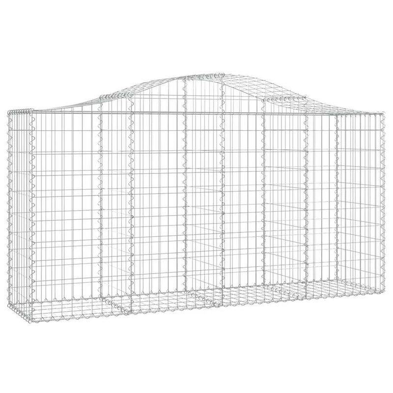 Cestas De Gaviones 8 Uds Forma De Arco Hierro 200x50x100/120cm