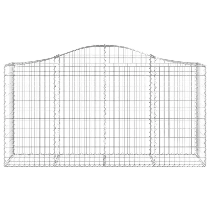 Cestas De Gaviones 8 Uds Forma De Arco Hierro 200x50x100/120cm