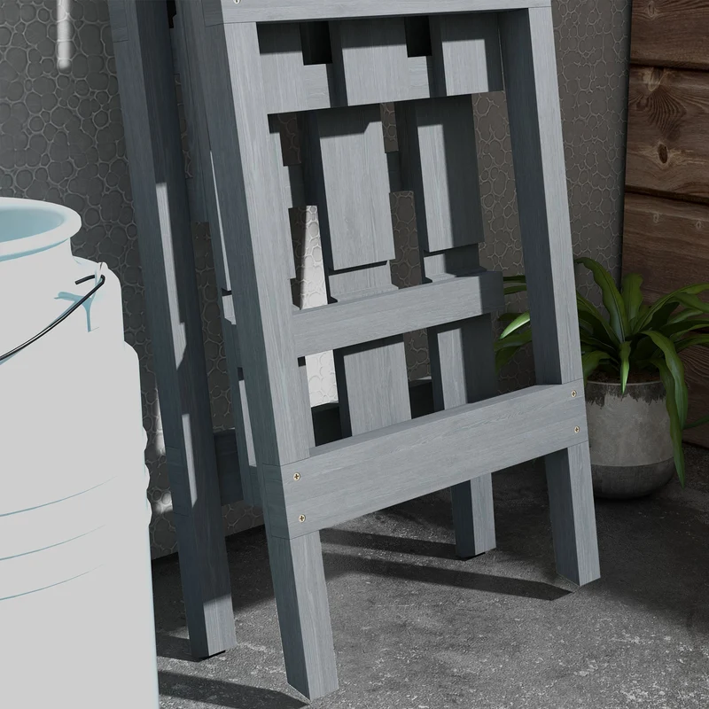 Outsunny Estantería Para Plantas De Madera Con Marco En A 100x36x112 Cm Gris