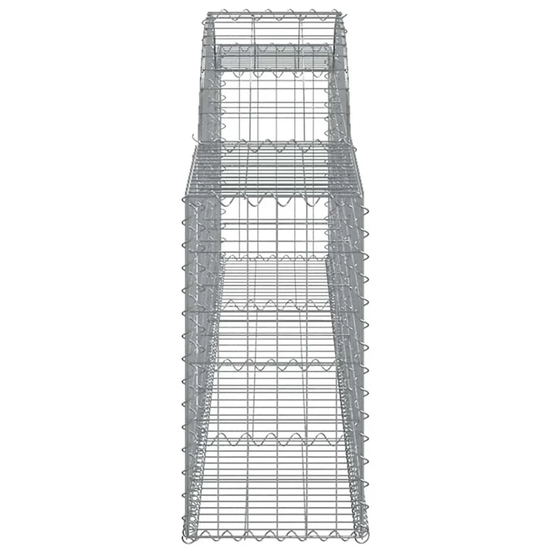 Cestas De Gaviones 9 Uds Forma De Arco Hierro 300x30x60/80 Cm