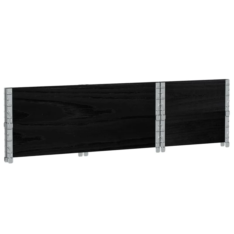 Jardinera De Madera Maciza De Pino Negro 100x50 Cm