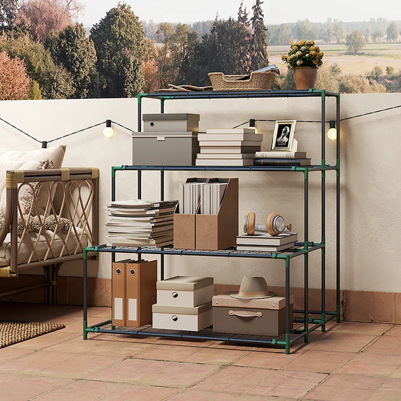 Outsunny Soporte Para Plantas De 4 Niveles De Acero 94x84x110 Cm Verde Oscuro