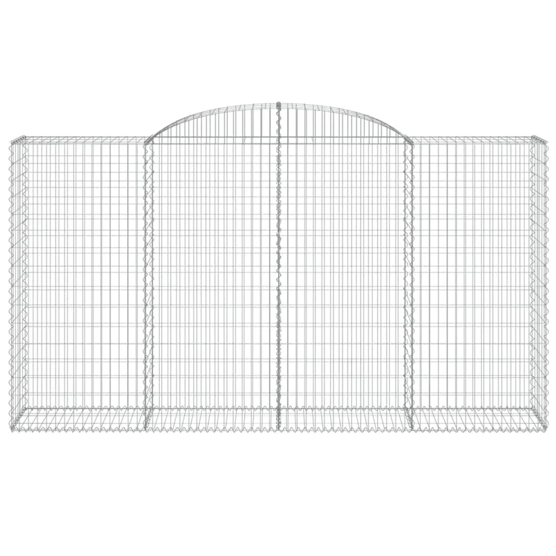 Cestas De Gaviones 8 Uds Forma De Arco Hierro 300x50x160/180 Cm