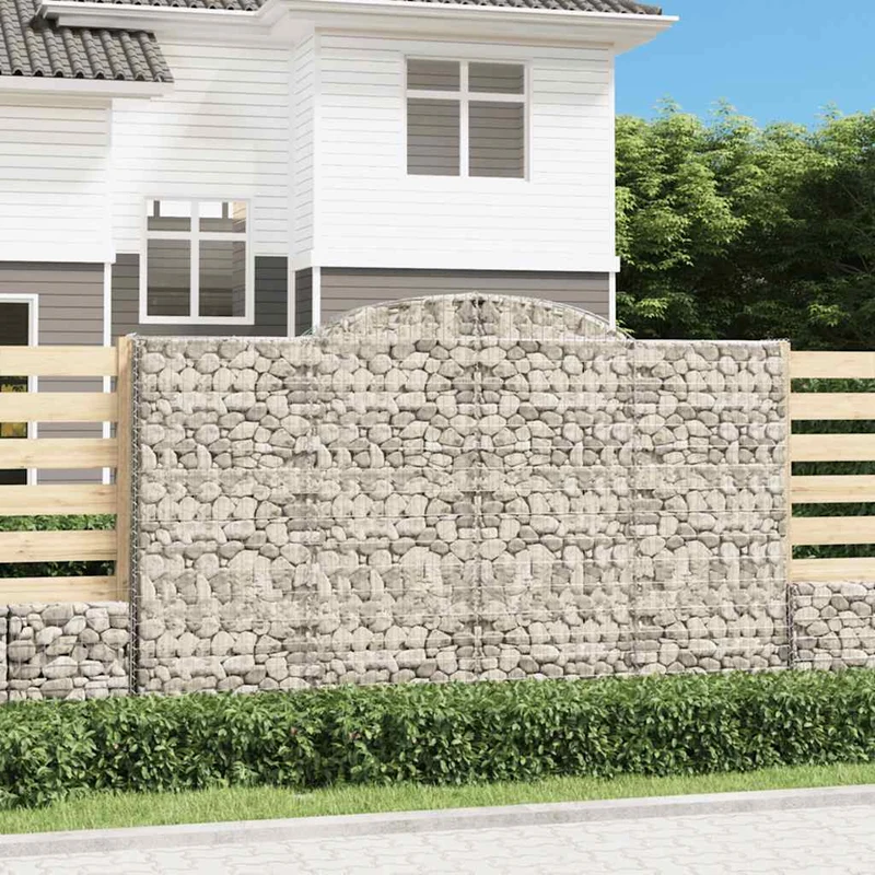 Cestas De Gaviones 15 Uds Forma De Arco Hierro 300x50x180/200cm