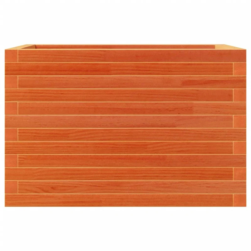 Jardinera De Madera Maciza De Pino Marrón Cera 70x40x46 Cm