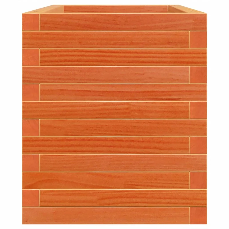 Jardinera De Madera Maciza De Pino Marrón Cera 70x40x46 Cm