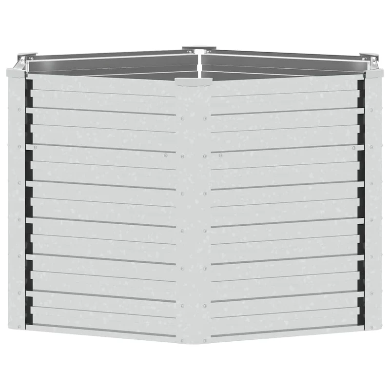 Arriate De Acero Galvanizado Plateado 129x77 Cm